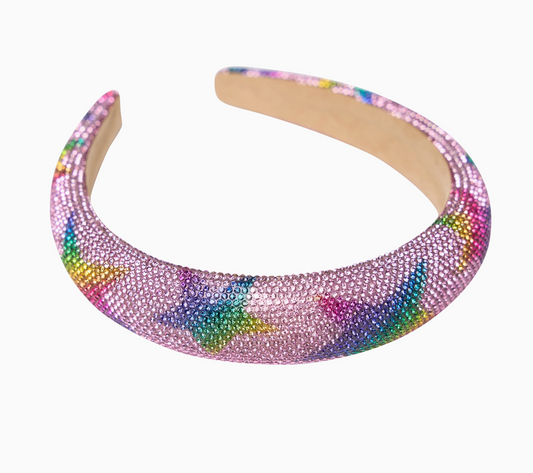 Rhinestone Rainbow Star Headband