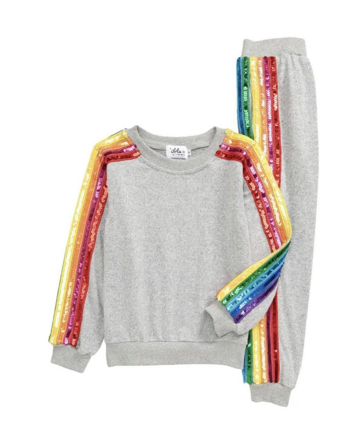Sequin Rainbow Tracksuit Set