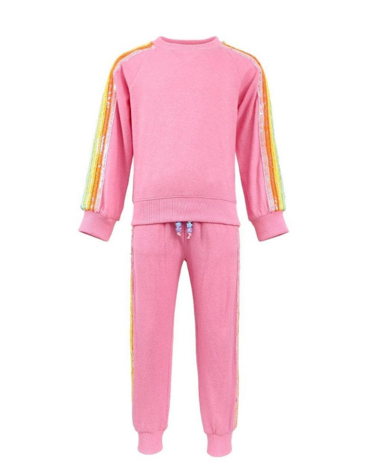 Pink Rainbow Sequin Set