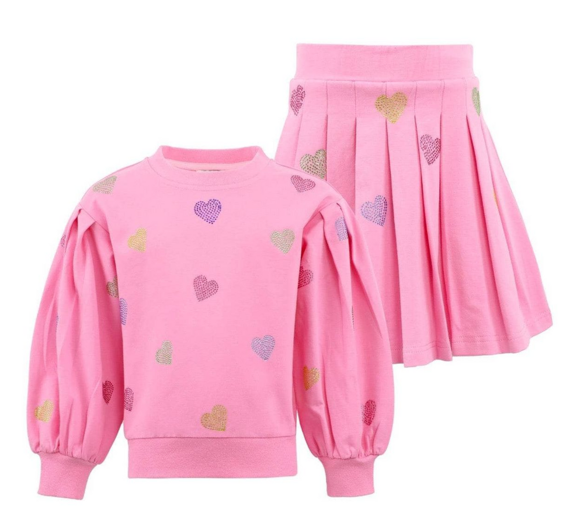 Pink Sparkle Hearts Set