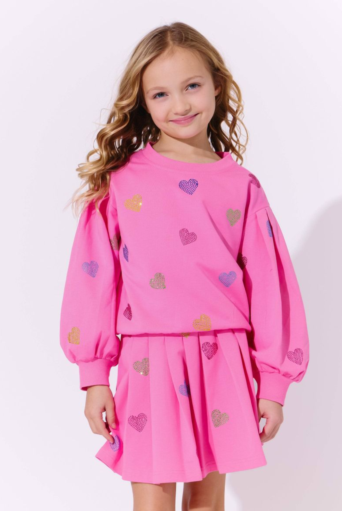 Pink Sparkle Hearts Set