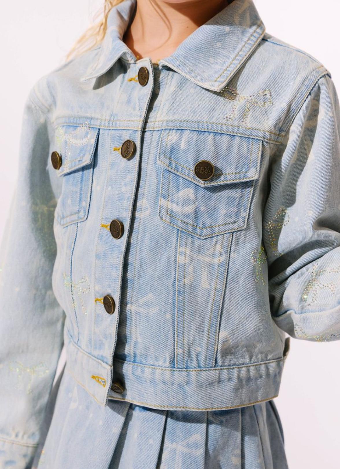 Sparkle Bows Denim Jacket