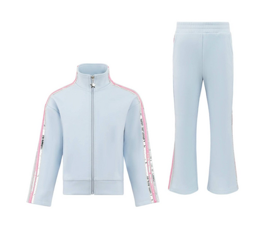 Blue Rainbow Stripe Soft Scuba Tracksuit