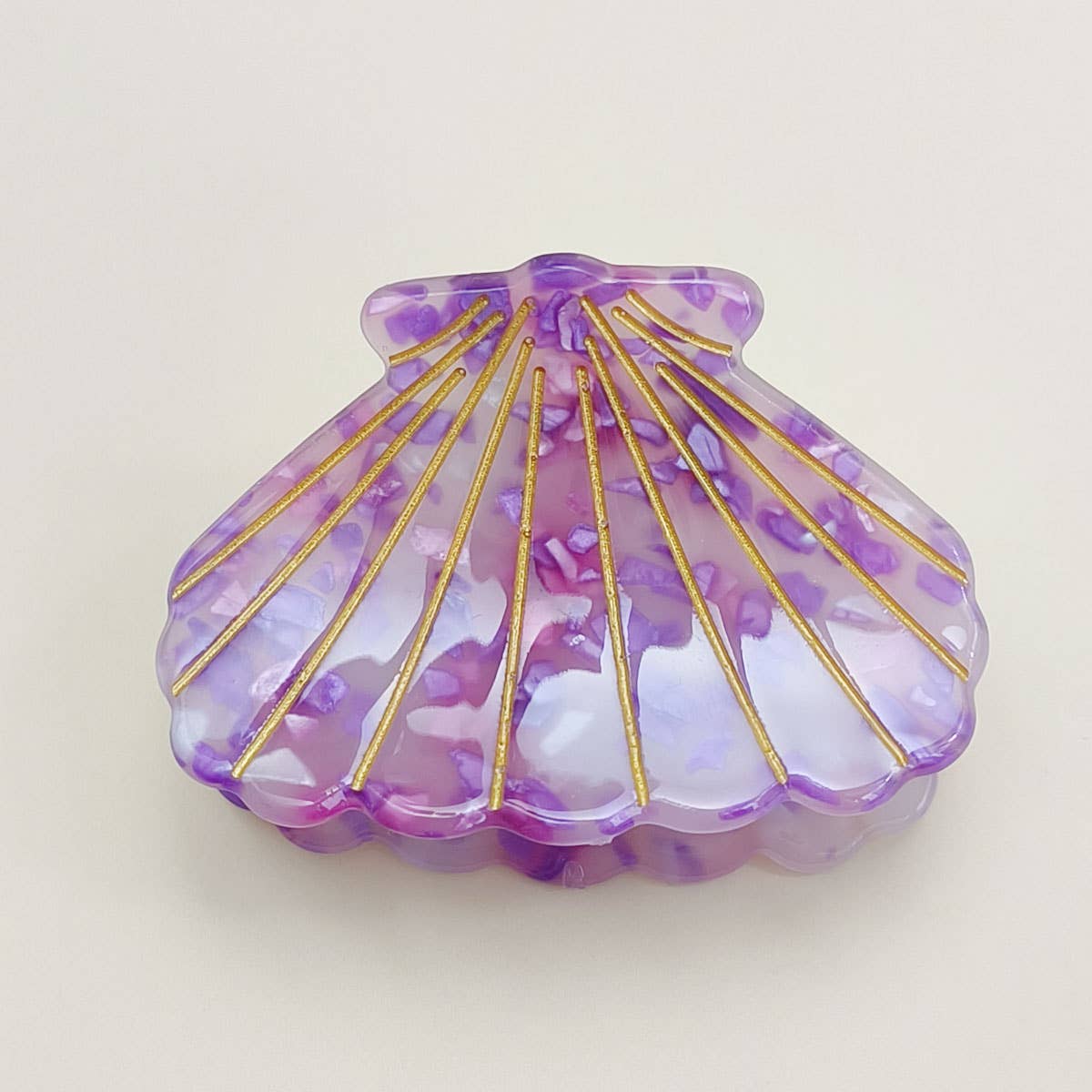 Purple Small 2" Shell Hair Claw Clip