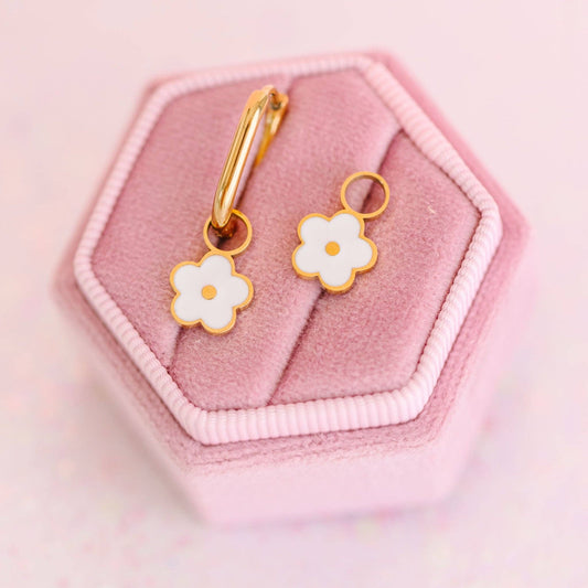 White Flower Charms