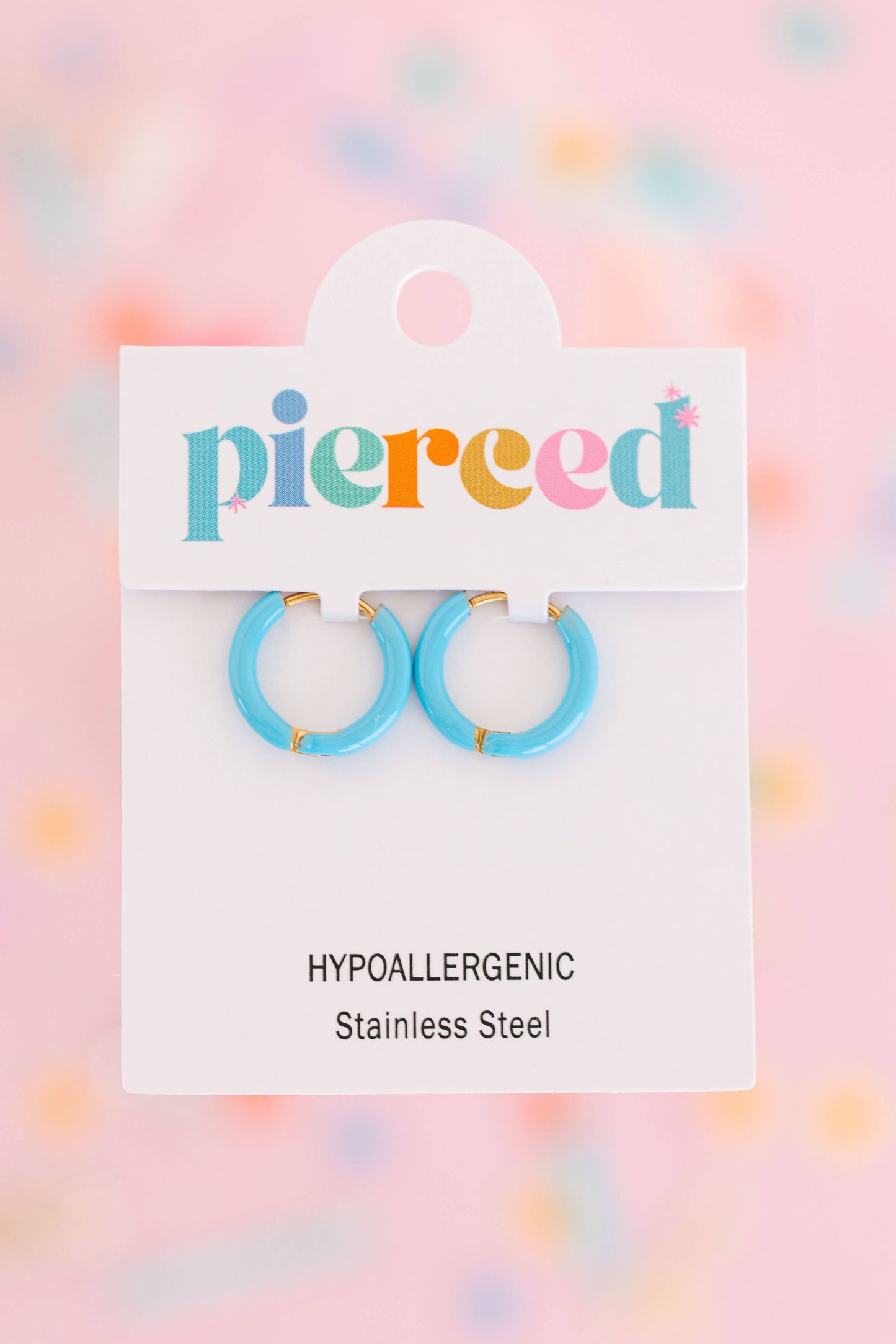 Colored Huggies Earrings | White