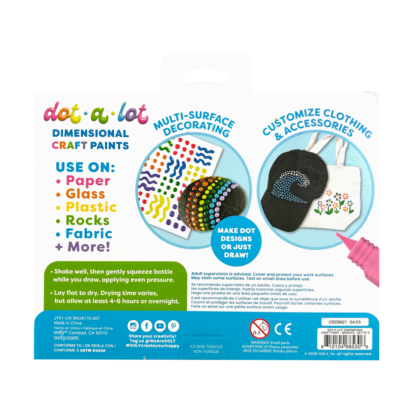 Dot-A-Lot Dimensional Craft Paint  (Set of 8)