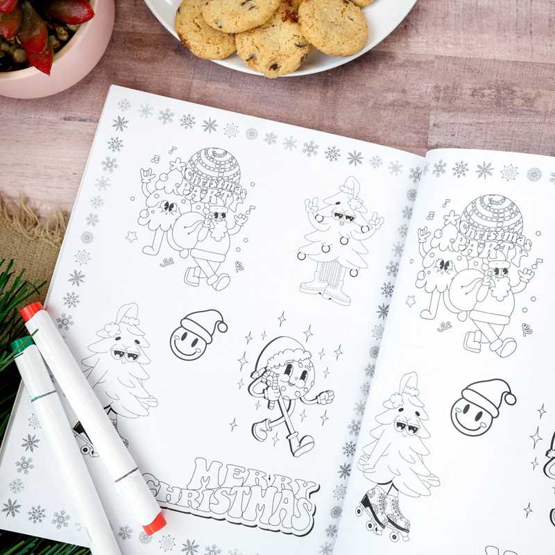 Christmas Vibes Coloring Stickers