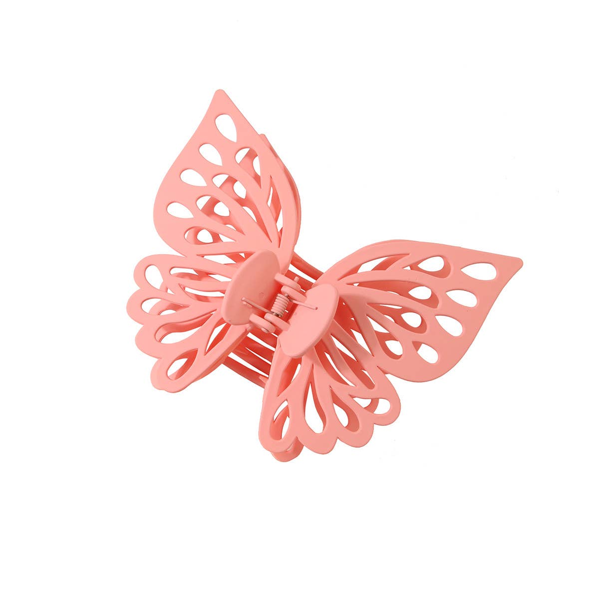 Pink Lg Hollow Butterfly Hair Claw