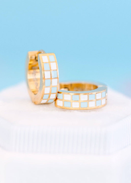 Baby Blue Checkered Huggies