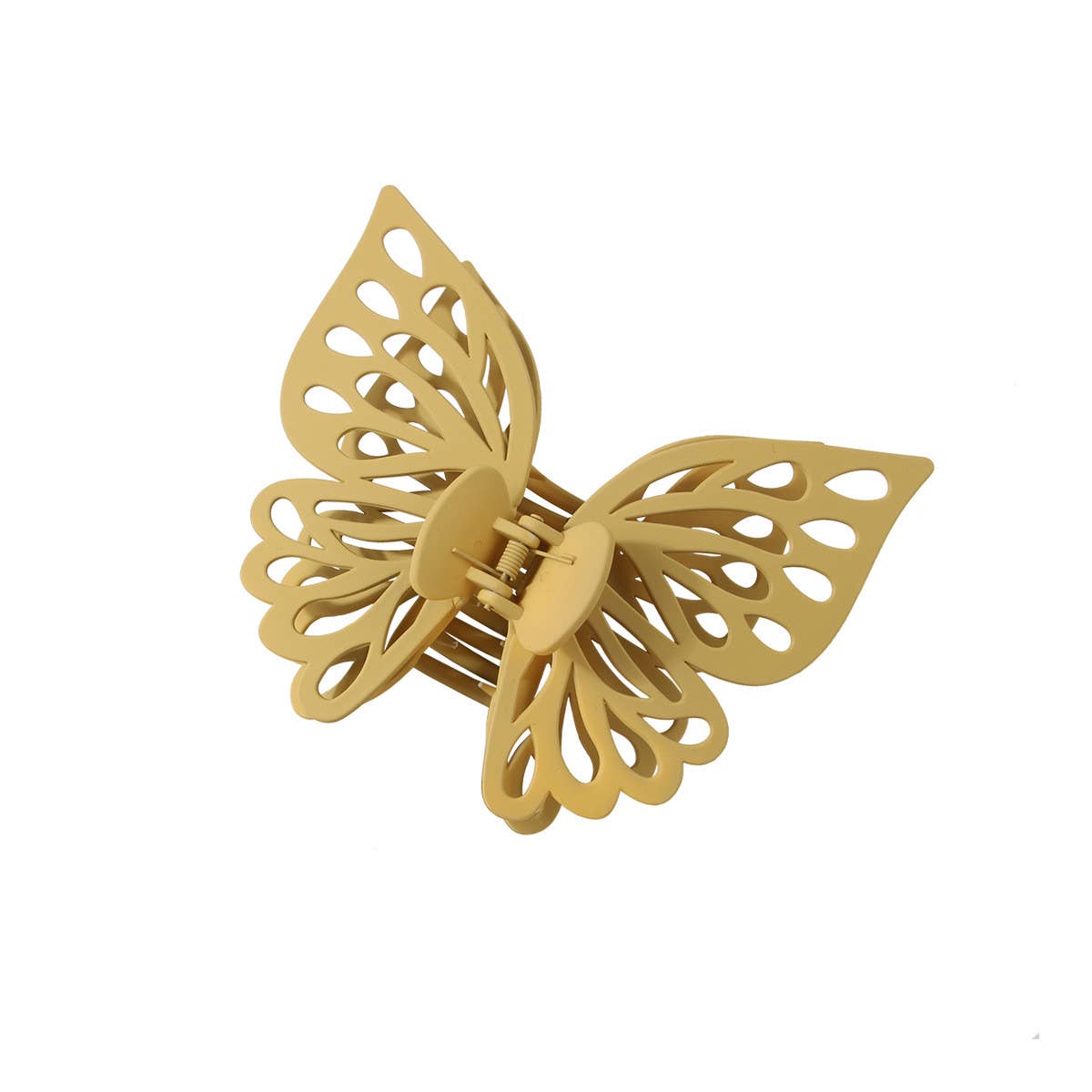 Pink Lg Hollow Butterfly Hair Claw
