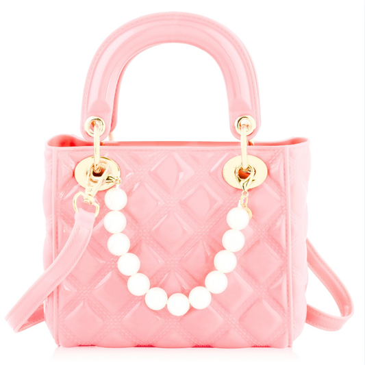 Ballet Pink Pearl Quilted Jelly Bag