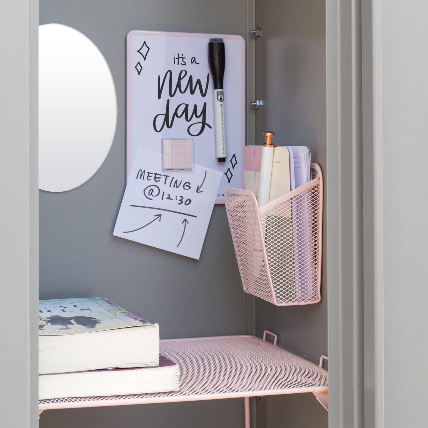 Pretty In Pink Mesh Shelf Locker Kit