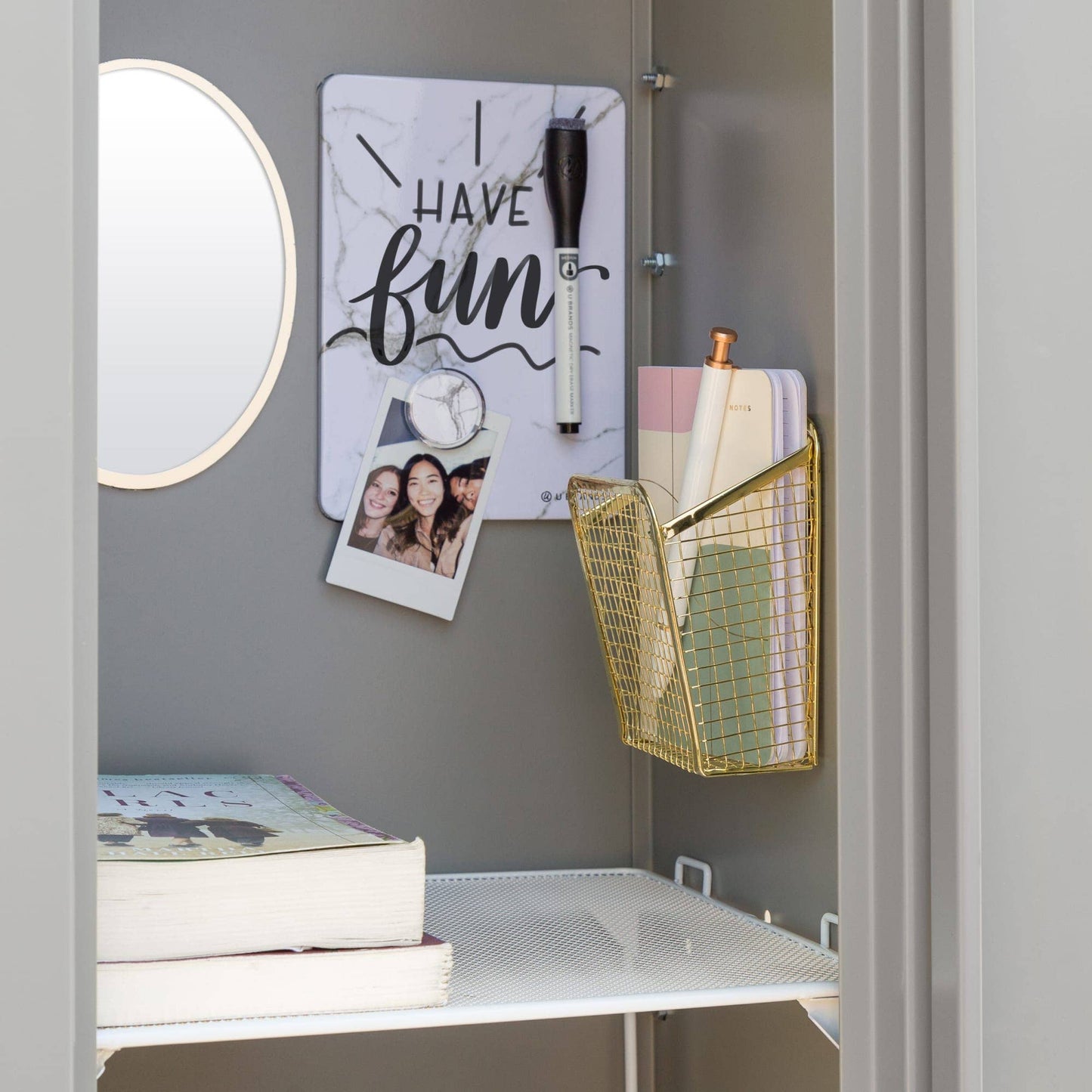 Gold Marble Shelf Locker Kit