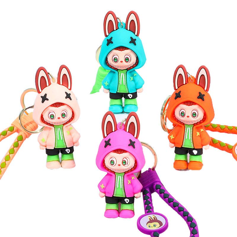 Labubu Silicone Keychain | Peach