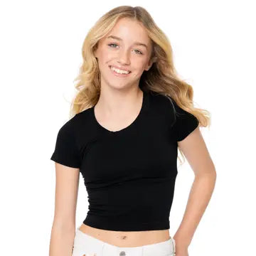Girls Short Sleeve Seamless Top