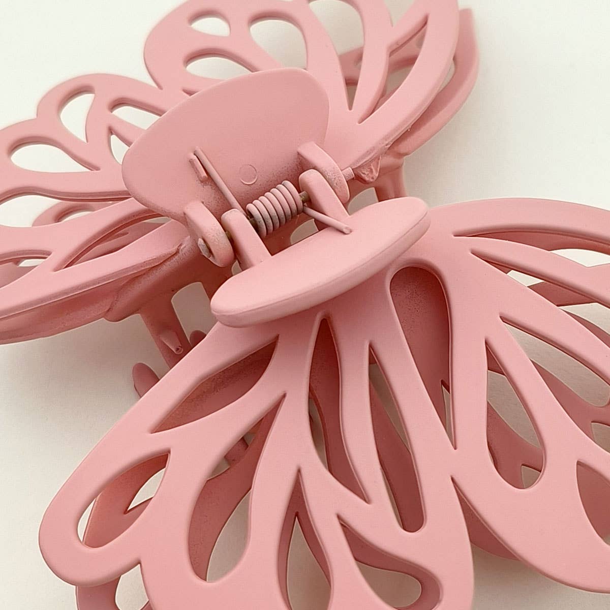 Pink Lg Hollow Butterfly Hair Claw