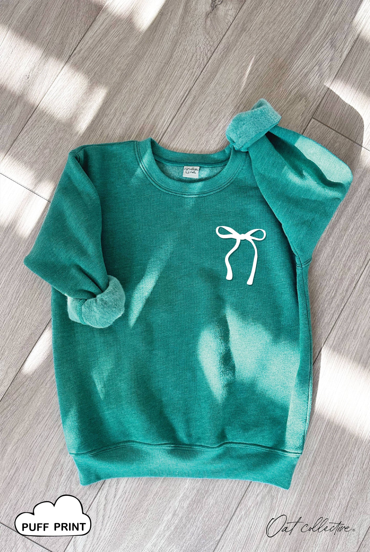 Bow Puff Sweatshirt | Cranberry Heather