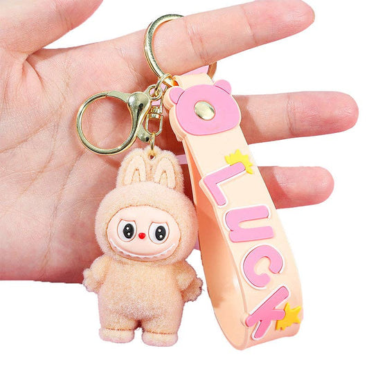 Labubu Silicone Keychain | Beige