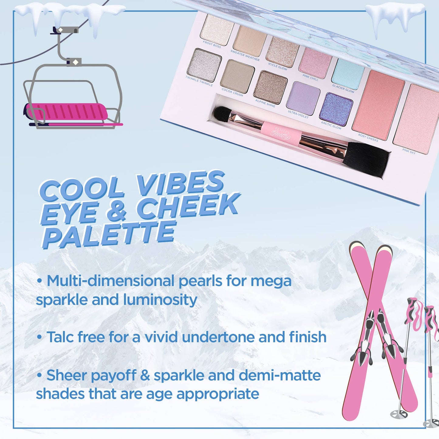 Cool Vibes
Eye & Cheek Makeup Palette