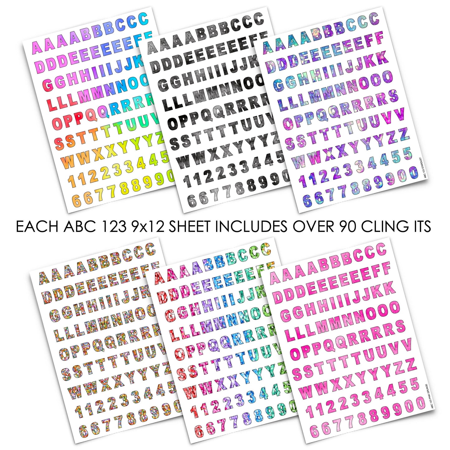 Cling It Stardust Alphabet Sheet