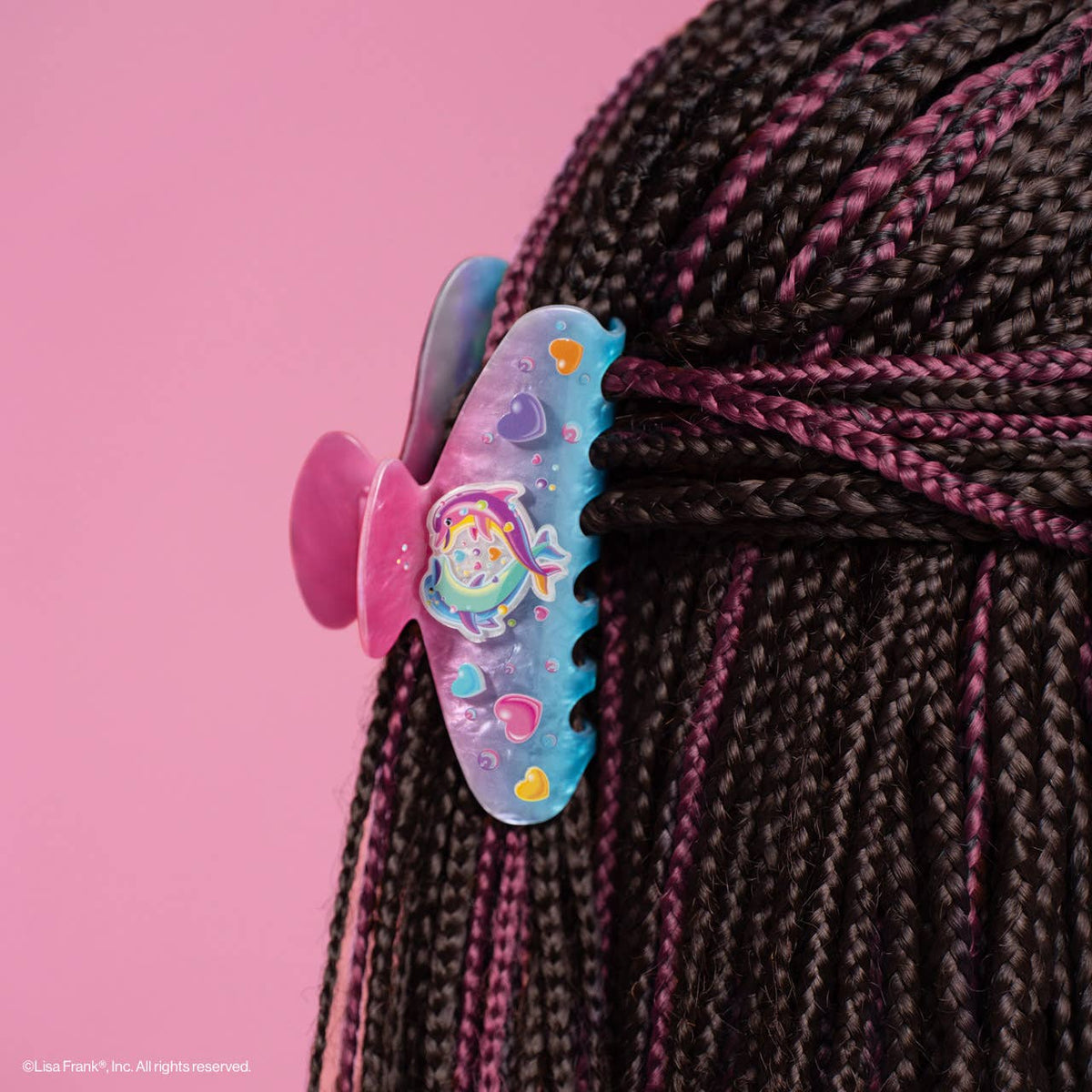 Lisa Frank x Kitsch Glitter Claw Clip | Dancing Dolphins