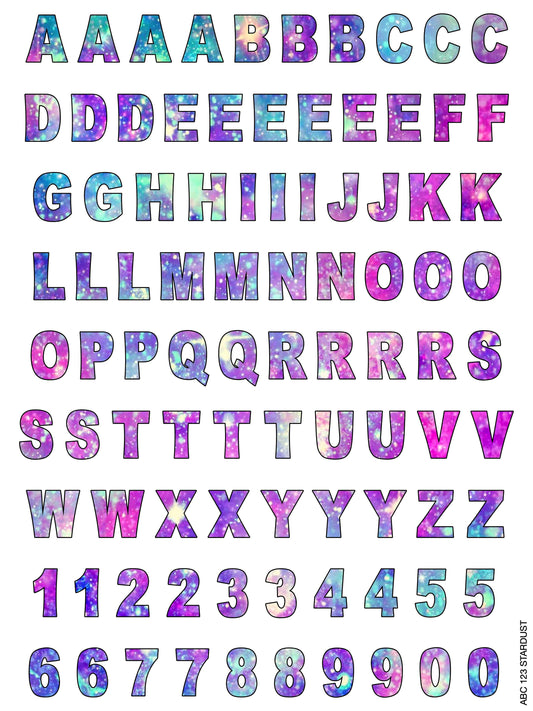 Cling It Stardust Alphabet Sheet