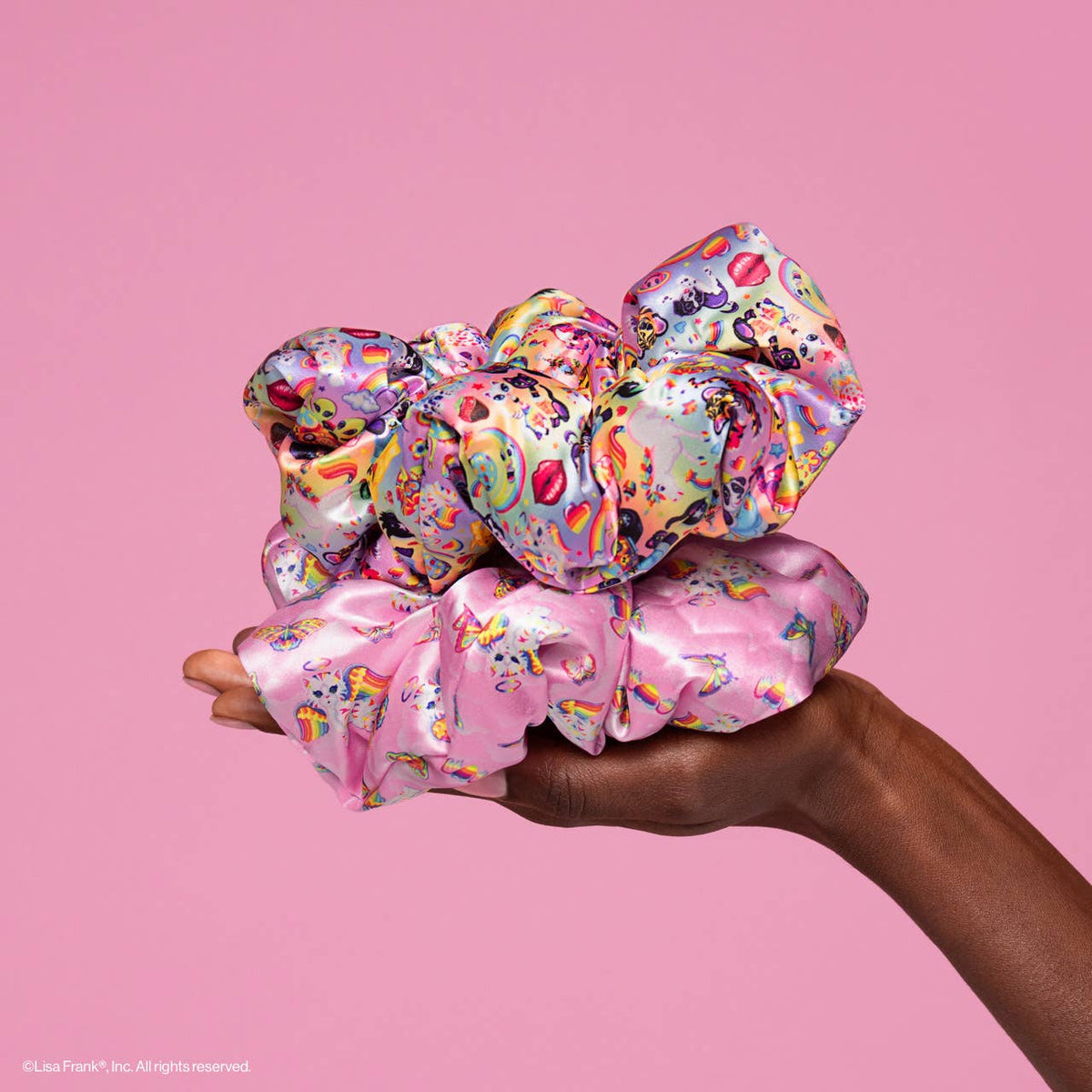 Lisa Frank x Kitsch Pillow Satin Scrunchies | Fantastic World