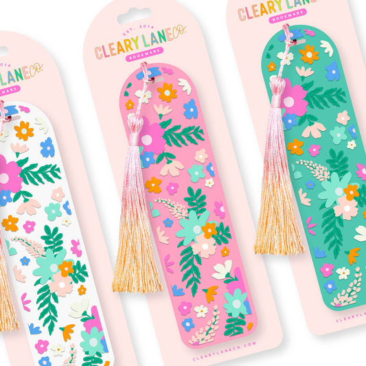 Acrylic Bookmark | Hot Pink Floral Jungle