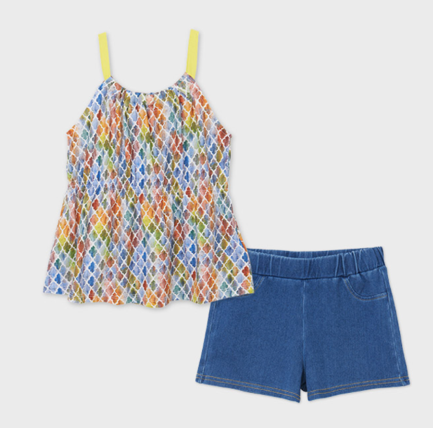 Tank and Denim Shorts Set | 6277