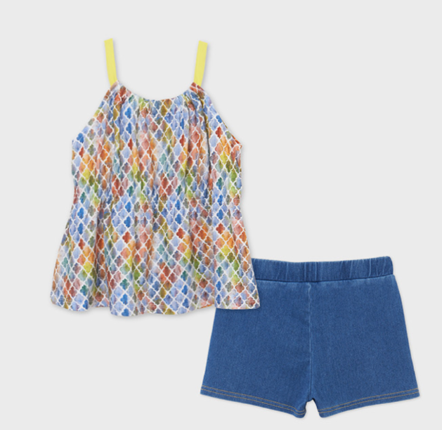 Tank and Denim Shorts Set | 6277