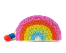 Rainbow Beaded Coin Purse