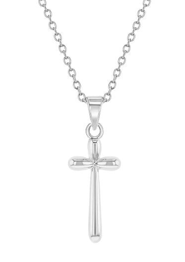 Unique Thin Cross Necklace | Sterling Silver