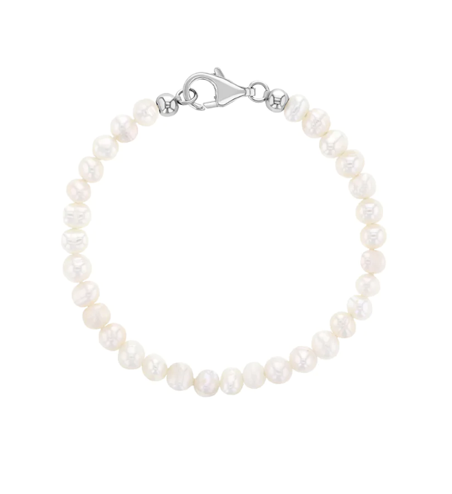 Pearl Bracelet 4.5" | Sterling Silver