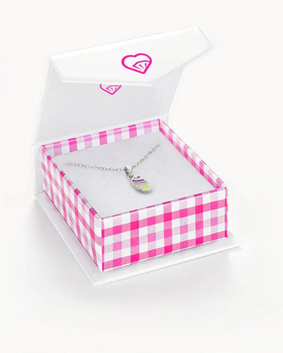 Soft Serve Enamel Necklace | Sterling Silver