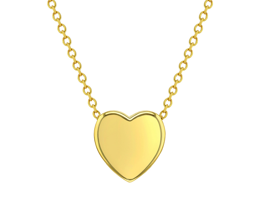 Tiny Heart Necklace | Gold Flashed Sterling Silver