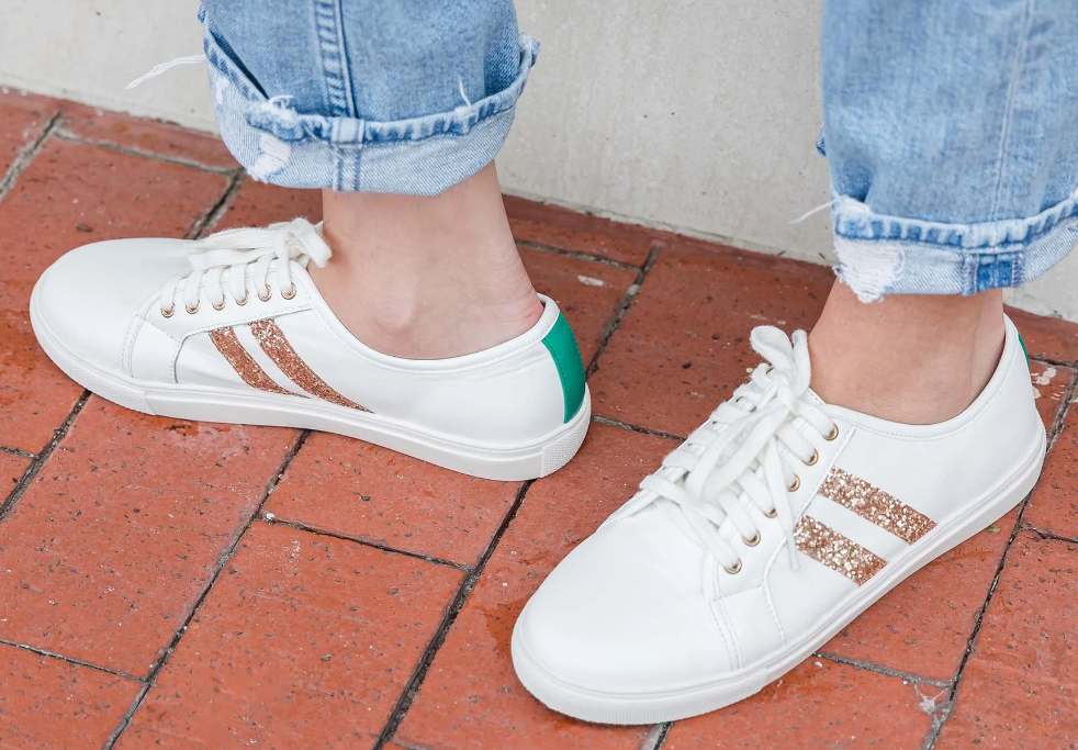 Whit Sneaker | White w/Green