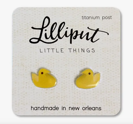 Yellow Marshmallow Chick Earrings