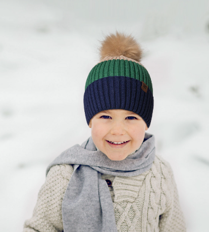 Kid's Pom Hat | White