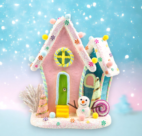 14" Pink Candy House