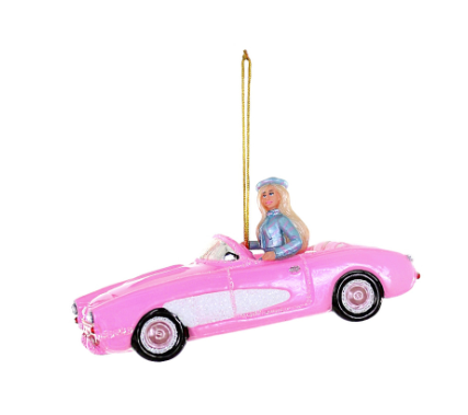 Pink Corvette Ornament