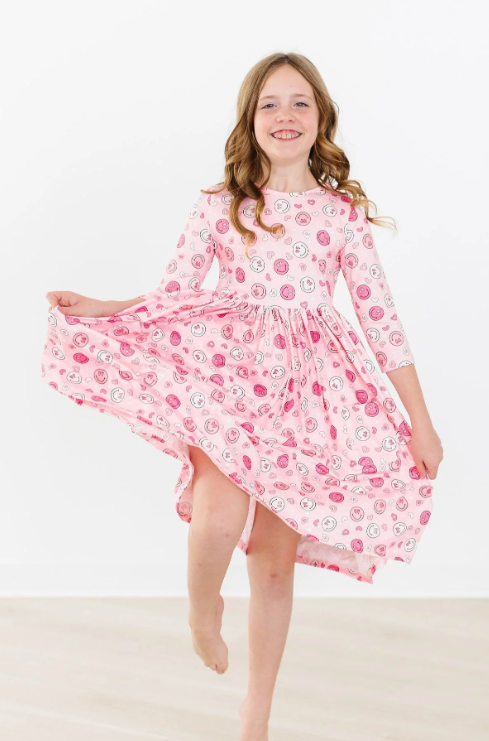 You Make Me Happy Pocket Twirl Dress