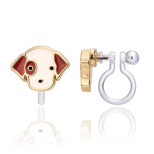 CLIP ON Perky Puppy Earrings