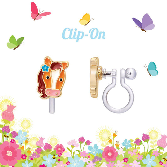 CLIP ON Pretty Pony Earrings