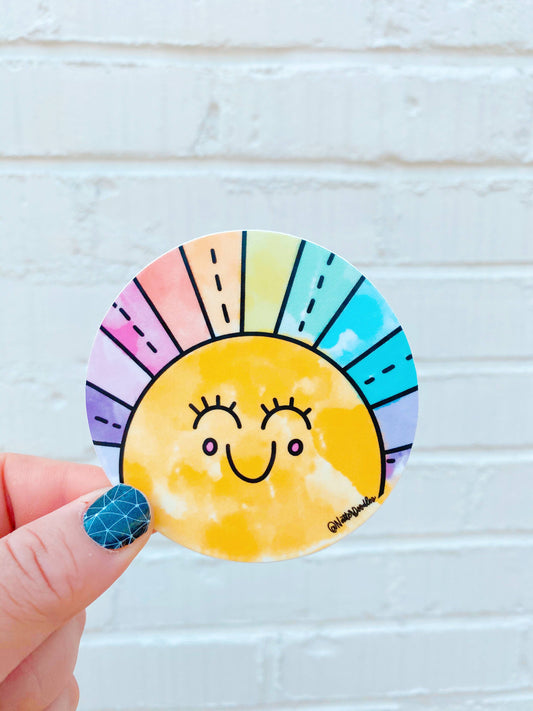 Rainbow Sunshine Sticker
