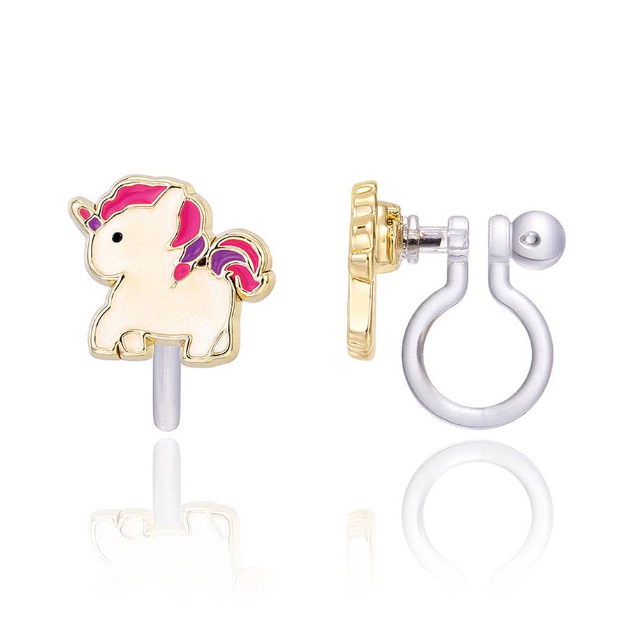CLIP ON Magical Unicorn Earrings