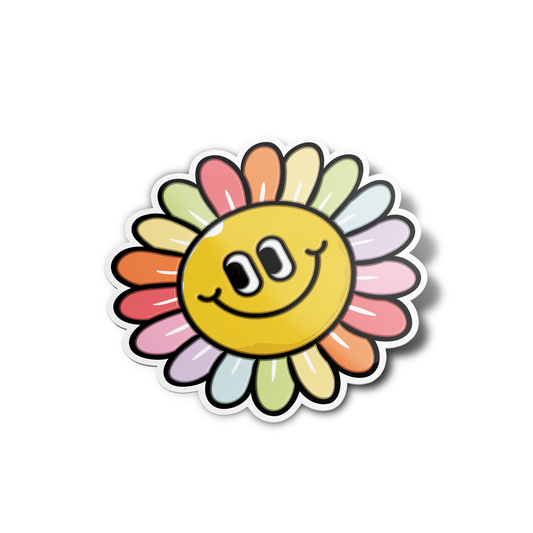 Smiley Flower Sticker